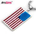 Wholesale custom metal country flag dog tag necklace printer maker